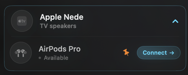 Audio Output picker